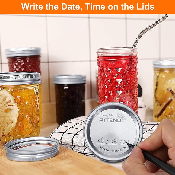 Mason Canning Lids 24 Count Regular Mouth for Ball, Kerr Jars Split Type Metal - Picture 4 of 11